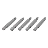 Комплект отверточных насадок Intertool VT-0204 Storm PZ2 1/4"x50мм 5шт