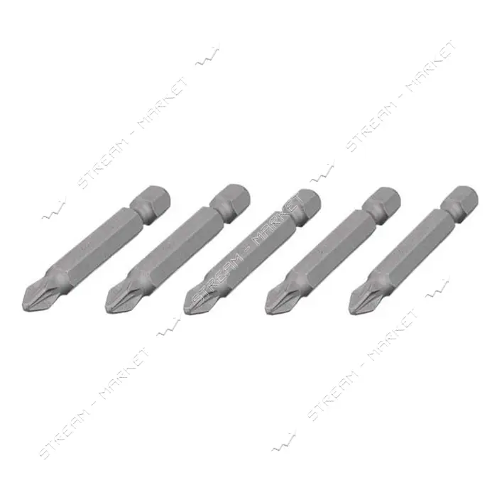 Комплект отверточных насадок Intertool VT-0204 Storm PZ2 1/4"x50мм 5шт
