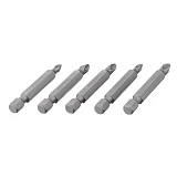 Комплект отверточных насадок Intertool VT-0205 Storm PH1 PH2 PZ1 PZ2 1/4" x50мм 5шт