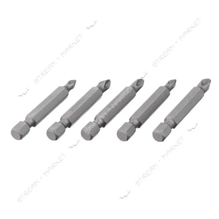Комплект отверточных насадок Intertool VT-0205 Storm PH1 PH2 PZ1 PZ2 1/4" x50мм 5шт