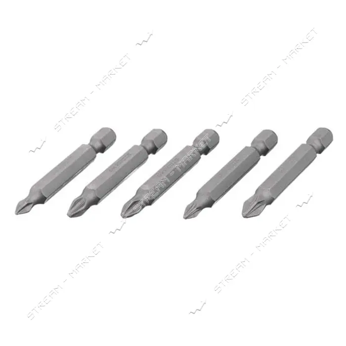 Комплект отверточных насадок Intertool VT-0205 Storm PH1 PH2 PZ1 PZ2 1/4" x50мм 5шт