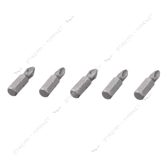 Комплект отверточных насадок Intertool VT-0207 Storm PH2 1/4"x25мм 5шт                              