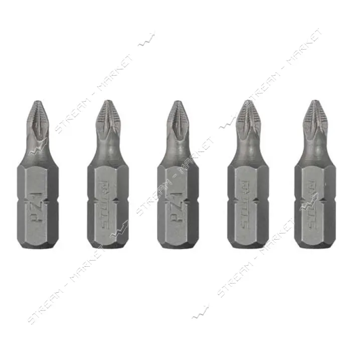 Комплект отверточных насадок Intertool VT-0208 Storm PZ1 1/4"x25мм 5шт