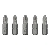 Комплект отверточных насадок Intertool VT-0209 Storm PZ2 1/4"x25мм 5шт                              