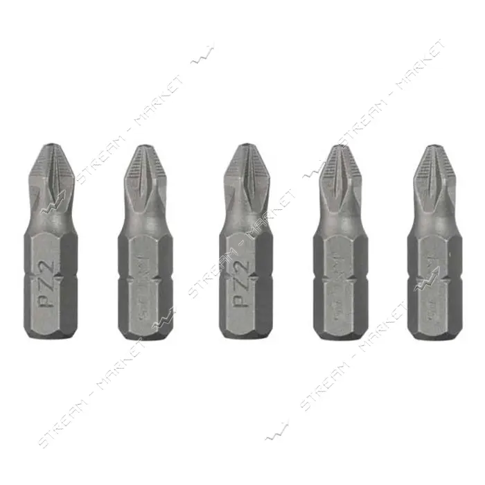 Комплект отверточных насадок Intertool VT-0209 Storm PZ2 1/4"x25мм 5шт                              