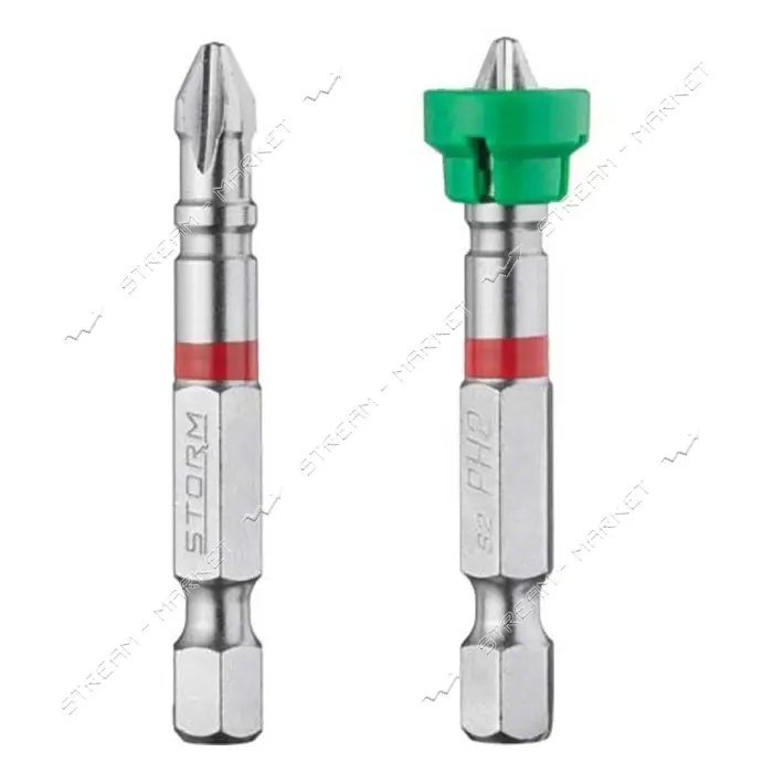 Комплект отверточных насадок Intertool VT-0231 Storm PH2 с ограничителем 1/4"x50мм 2шт