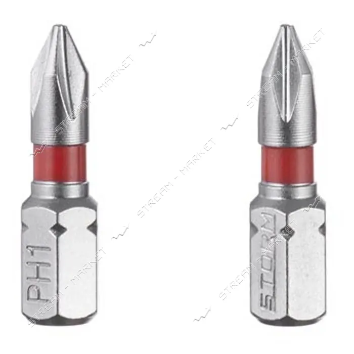 Комплект отверточных насадок Intertool VT-0217 PH1 1/4"x25мм S2 2шт STORM
