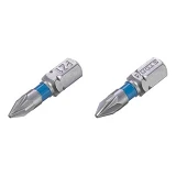 Комплект отверточных насадок Intertool VT-0220 PZ1 1/4"x25мм S2 2шт STORM                           