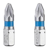 Комплект отверточных насадок Intertool VT-0221 PZ2 1/4"x25мм S2 2шт STORM