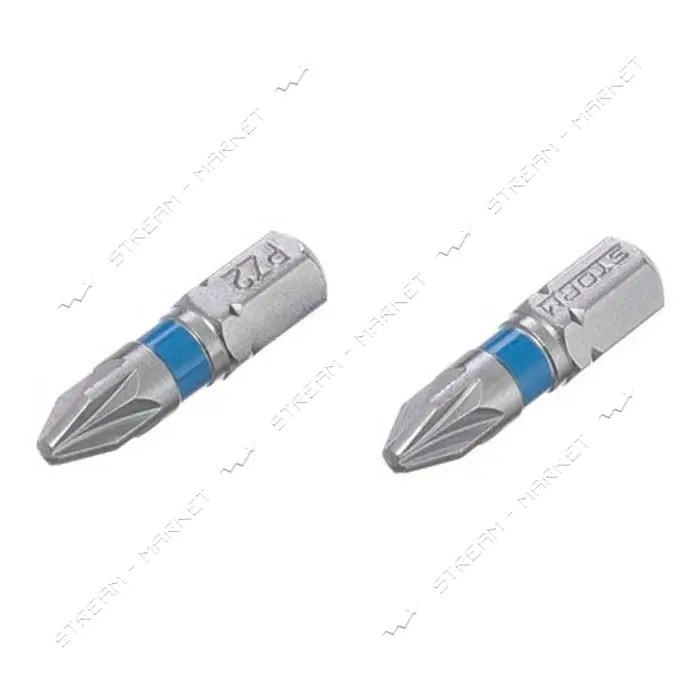 Комплект отверточных насадок Intertool VT-0221 PZ2 1/4"x25мм S2 2шт STORM