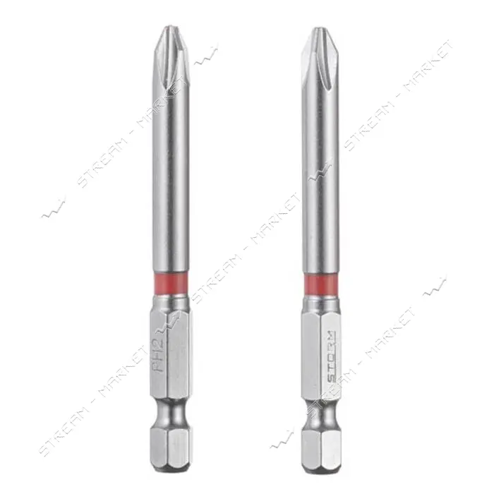Комплект отверточных насадок Intertool VT-0223 PH2 1/4"x70мм S2 2шт STORM                           