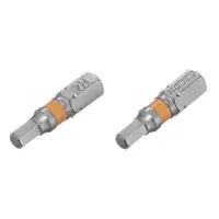 Комплект отверточных насадок Intertool VT-0227 Hex H4.0 1/4"x25мм S2 2шт STORM                      