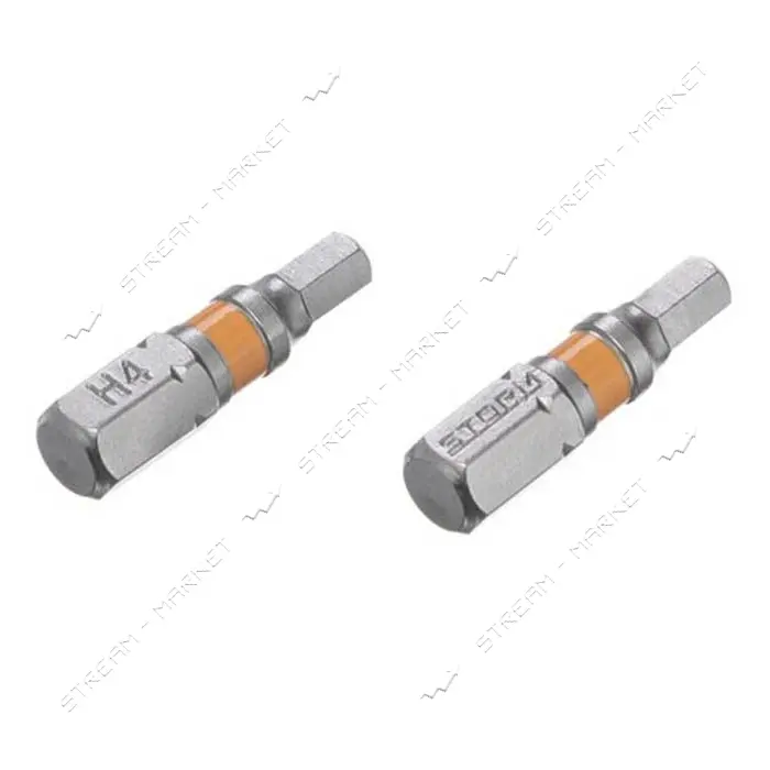 Комплект отверточных насадок Intertool VT-0227 Hex H4.0 1/4"x25мм S2 2шт STORM
