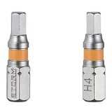 Комплект отверточных насадок Intertool VT-0227 Hex H4.0 1/4"x25мм S2 2шт STORM