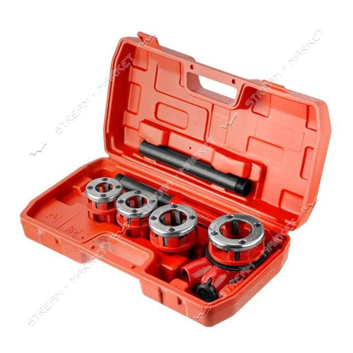 Набор плашек Intertool SD-8004 для нарезки резьбы 1/2" 3/4" 1" 1 1/4" 4шт