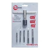 Набор метчиков Intertool SD-8018 с Т-образным держателем M4/М5/M6/M8/M10 6шт