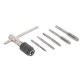 Набор метчиков Intertool SD-8018 с Т-образным держателем M4/М5/M6/M8/M10 6шт