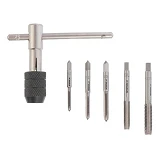 Набор метчиков Intertool SD-8018 с Т-образным держателем M4/М5/M6/M8/M10 6шт