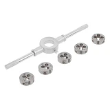 Набор плашек с держателем Intertool SD-8019 M4/M5/M6/M8/M10 6шт