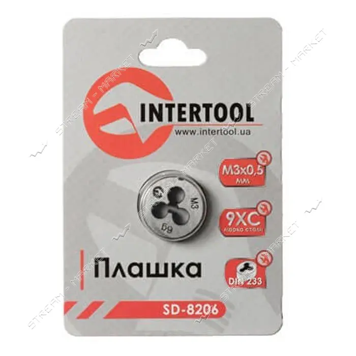 Плашка Intertool SD-8206 M3 0.5мм