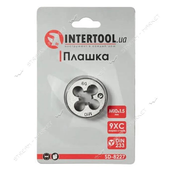 Плашка Intertool SD-8227 M10 1.5мм