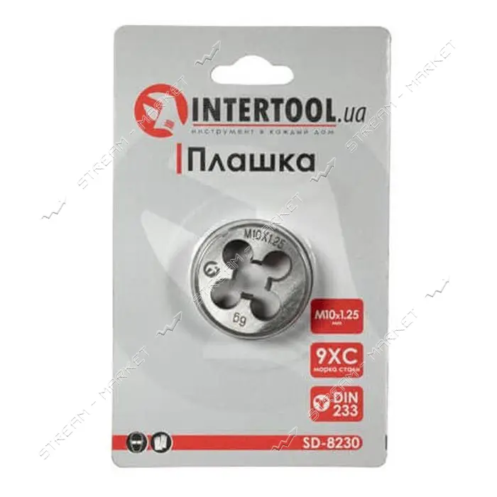 Плашка Intertool SD-8230 M10 1.25мм