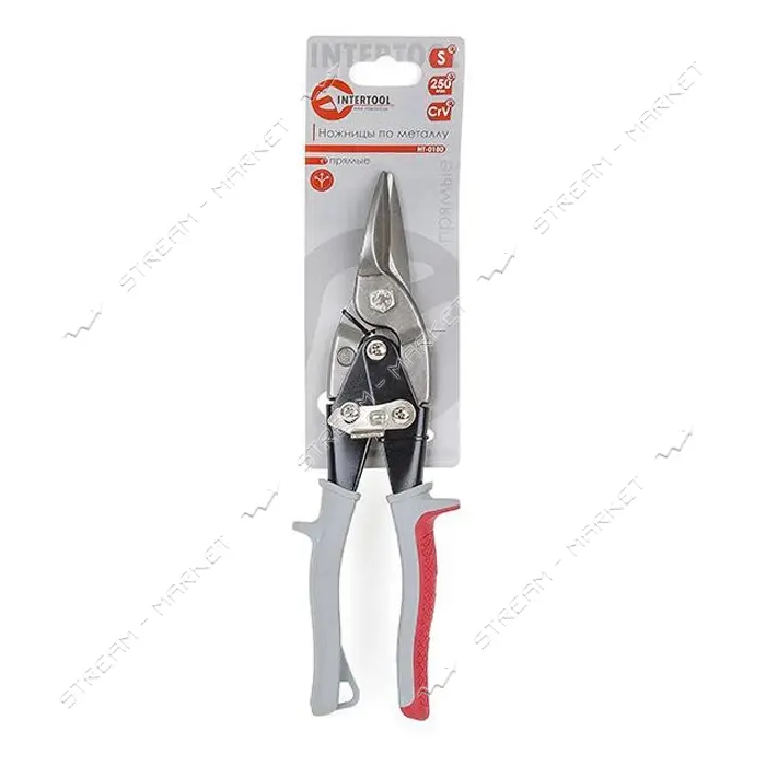 Ножницы по металлу Intertool HT-0180 прямые Cr-V 250мм                                              