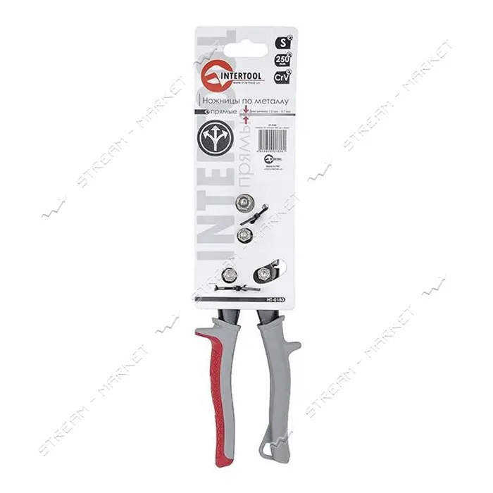 Ножницы по металлу Intertool HT-0180 прямые Cr-V 250мм                                              