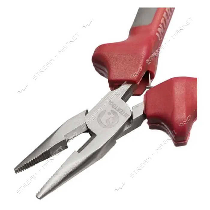 Утконосы прямые прецизионные Intertool NT-0102 комб.с накладками на рукоятках из двух матер. 115мм
