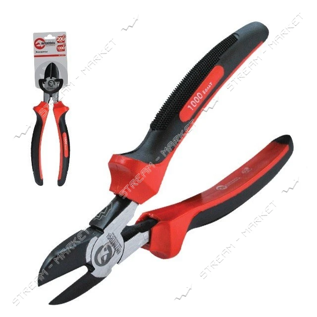 Бокорезы Intertool NT-0216 180мм с изолированными рукоятками до 1000В                               