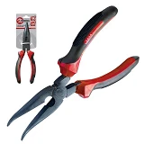Щипцы Intertool NT-0224 удлиненные изогнутые 180мм с изолированными рукоятками                      