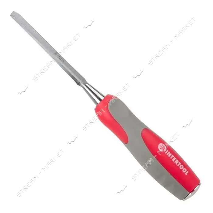 Стамеска Intertool HT-3508 8мм Cr-V двухкомпонентная рукоятка                                       