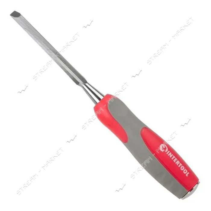 Стамеска Intertool HT-3510 10мм Cr-V двухкомпонентная рукоятка                                      