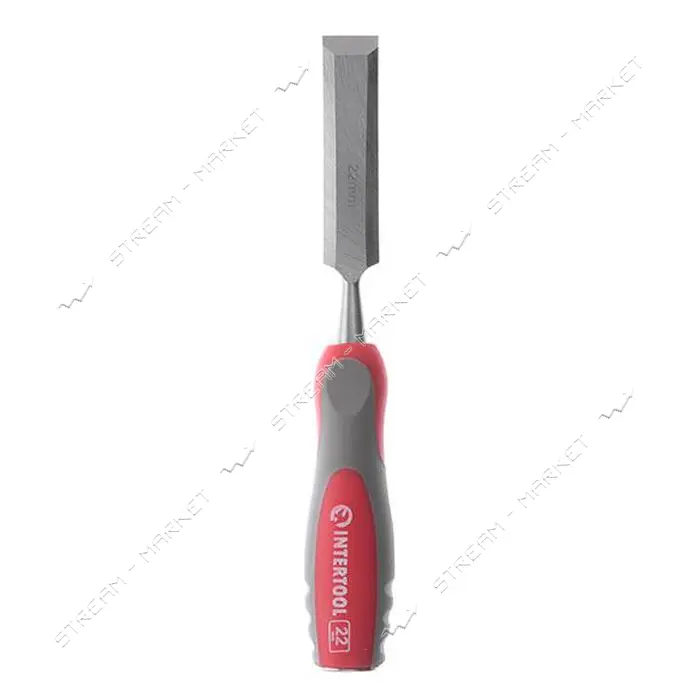 Стамеска Intertool HT-3522 22мм Cr-V двухкомпонентная рукоятка