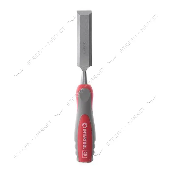 Стамеска Intertool HT-3525 25мм Cr-V двухкомпонентная рукоятка