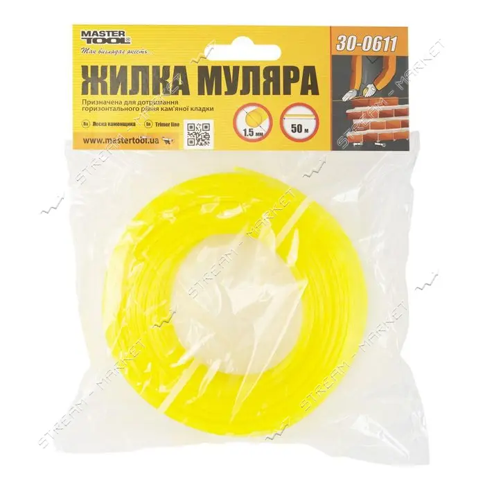 Леска каменщика MasterTool 30-0611 1.5мм x 50м                                                      