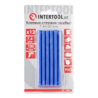 Комплект клеевых стержней Intertool RT-1054 7.4x100мм голубые 12шт                                  