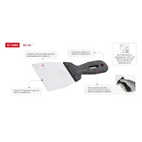 Шпатель Intertool KT-2080 из нержавеющей стали 80мм                                                 