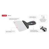 Шпатель Intertool KT-2100 из нержавеющей стали 100мм                                                