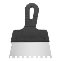 Шпатель Intertool KT-2158 из нержавеющей стали 150мм с зубом 8x8мм                                  