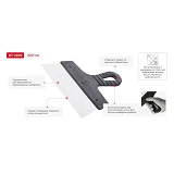 Шпатель Intertool KT-2200 из нержавеющей стали 200мм