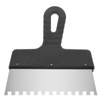 Шпатель из нержавеющей стали Intertool KT-2208 200мм с зубом 8x8мм                                  