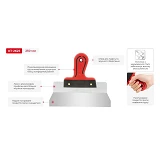 Шпатель из нержавеющей стали Intertool KT-2625 Профи 250мм                                          