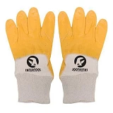 Перчатки Intertool SP-0110W х/б трикотаж покрытые нитрилом на ладони 10" 120пар желтые
