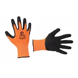 Перчатки Intertool SP-0121 вязаные с синтетическим покрытием рифленым латексом 10"