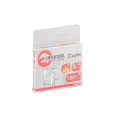 Скоба каленая Intertool RT-0126 6мм ширина 11.3x0.70мм 1000шт