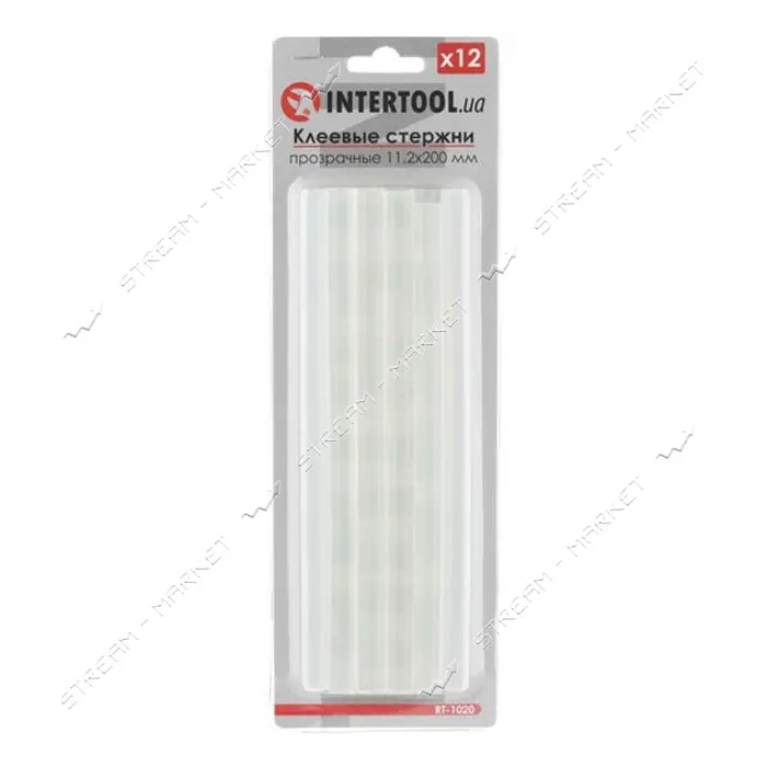Комплект клеевых стержней Intertool RT-1020 11.2x200мм прозрачные 12шт                              
