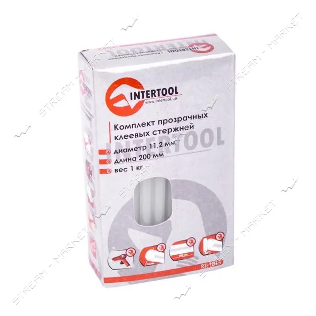 Комплект прозрачных клеевых стержней Intertool RT-1015 11.2x200мм 1кг