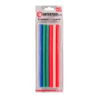 Комплект клеевых стержней Intertool RT-1028 11.2х200мм ассорти 12шт                                 