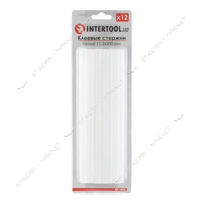 Комплект клеевых стержней Intertool RT-1022 11.2x200мм белые 12шт
